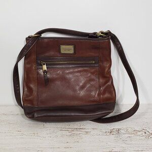 Tignanello Brown Leather Purse Shoulder Bag Crossbody